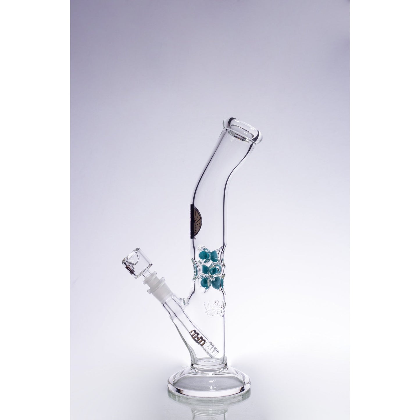 Waterpipe Lazy Straight Tube with Ice Pinch by M&M Tech - M&M Tech Glass