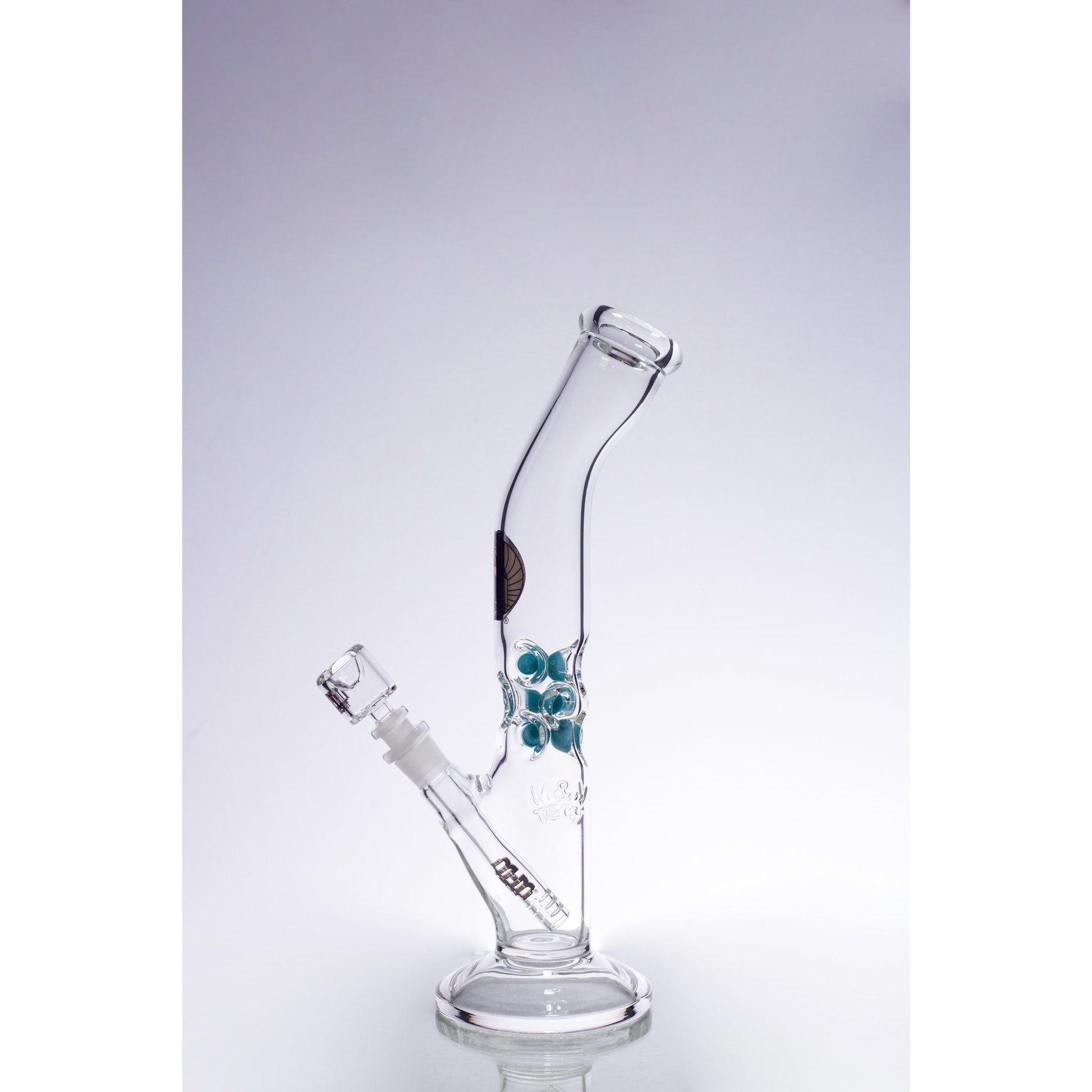 Waterpipe Lazy Straight Tube with Ice Pinch by M&M Tech - M&M Tech Glass